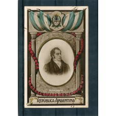 CENTENARIO 1810 - 1910 PATRIOTICA ANTIGUA TARJETA POSTAL B. RIVADAVIA